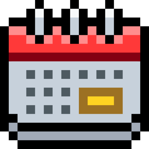 Calendar Pixel Linear color icon