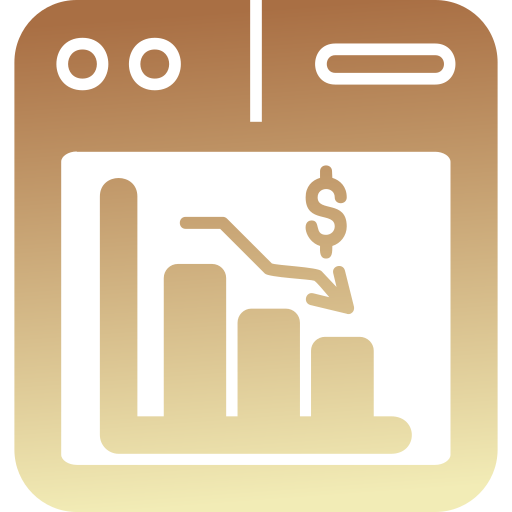 recesión icono gratis