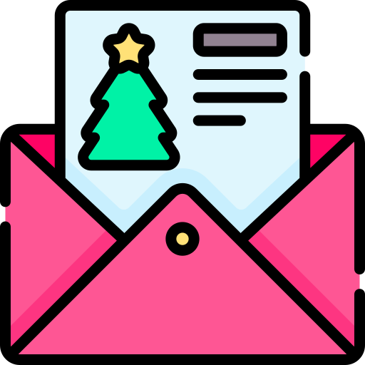 mensaje de navidad icono gratis