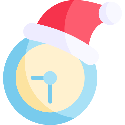 reloj de navidad icono gratis