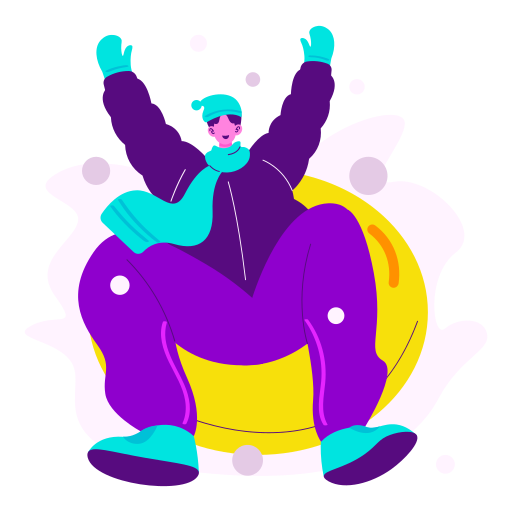 Sledding free sticker