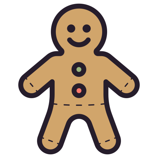 bonhomme en pain d'épice Icône gratuit
