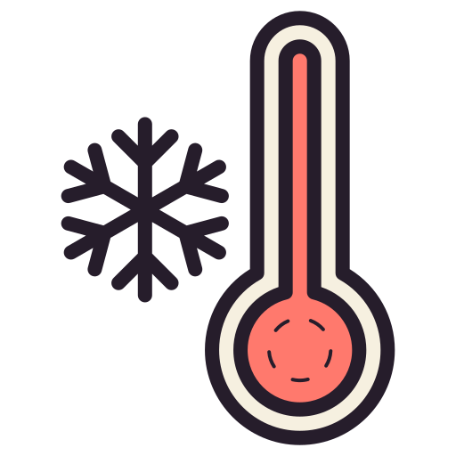 baja temperatura icono gratis