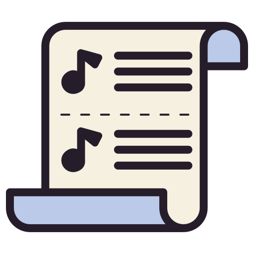 partitura icono gratis