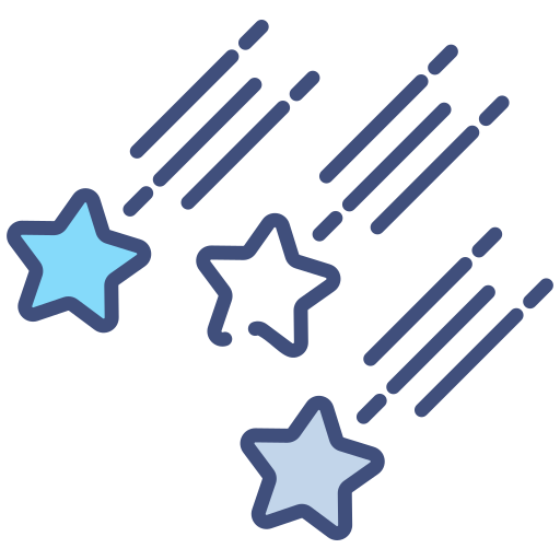 estrellas fugaces icono gratis