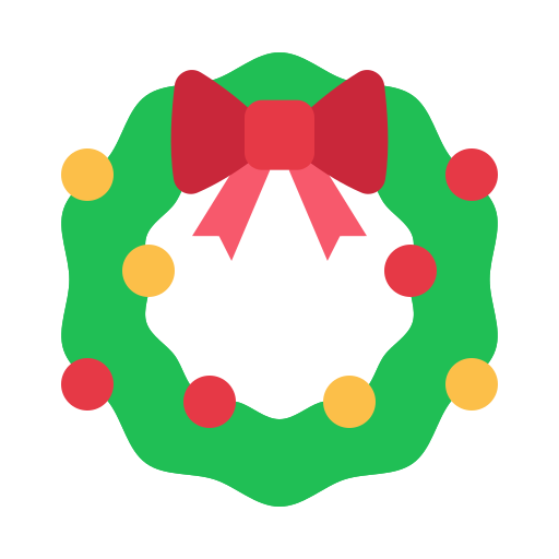 corona de navidad icono gratis