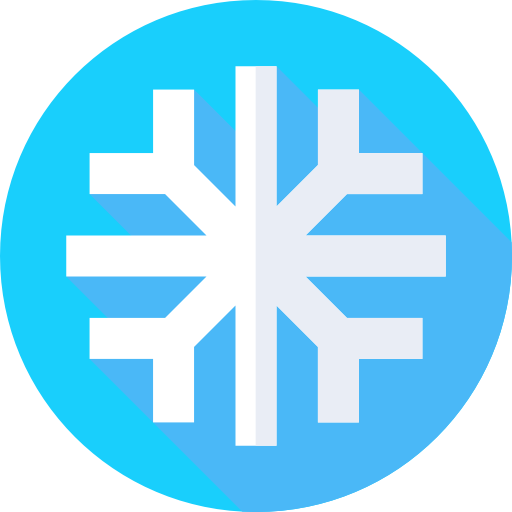 Snowflake Flat Circular Flat icon