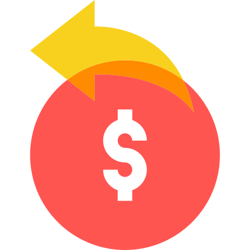 devolución de dinero icono gratis