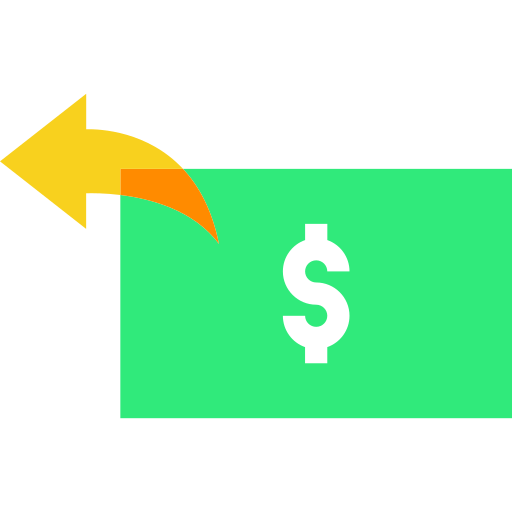 devolución de dinero icono gratis