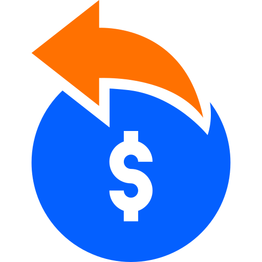 devolución de dinero icono gratis