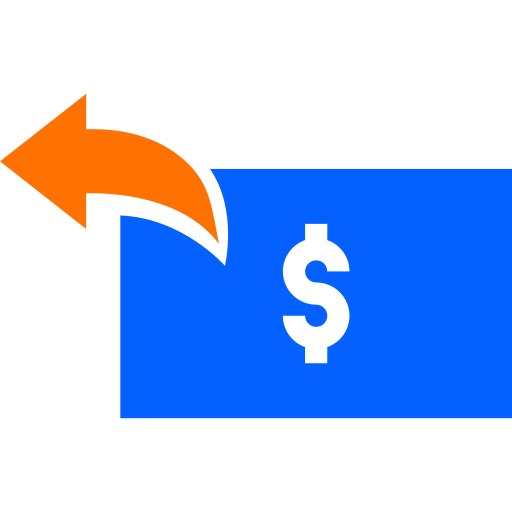 devolución de dinero icono gratis