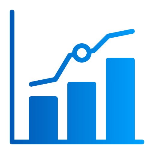 tabla de crecimiento icono gratis