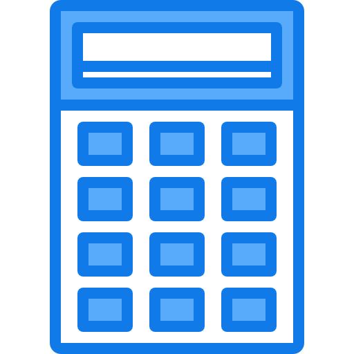 Calculator icon Justicon Blue