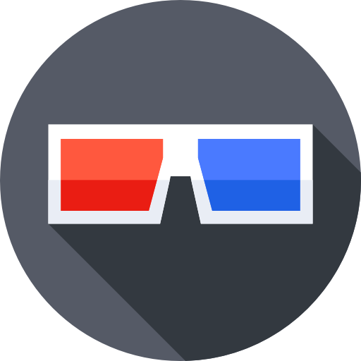 gafas 3d icono gratis