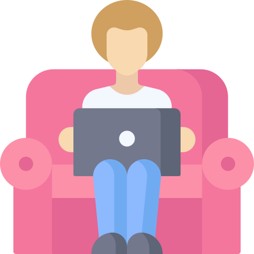 Remote worker free icon Remote worker free icon