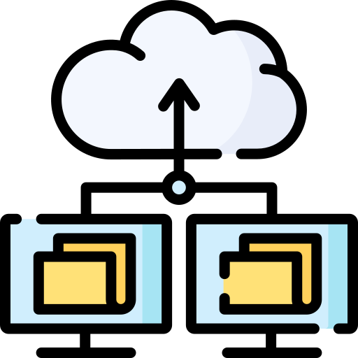 servicio de almacenamiento en la nube icono gratis