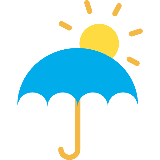 Sun umbrella Kiranshastry Flat icon