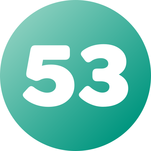 cincuenta y tres icono gratis