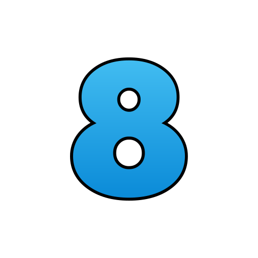 numero 8 icono gratis