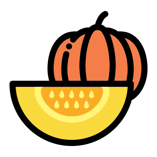 mitad de calabaza icono gratis