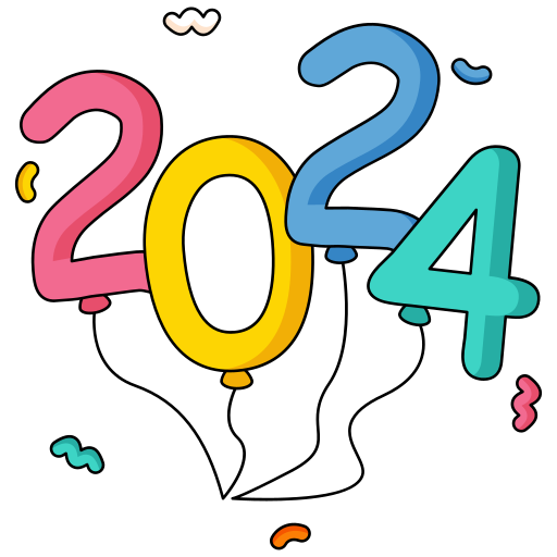 New year 2024 - Free birthday and party icons