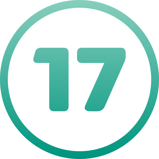 número 17 grátis ícone número 17 grátis ícone
