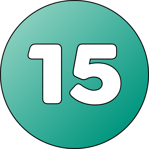 número 15 grátis ícone número 15 grátis ícone