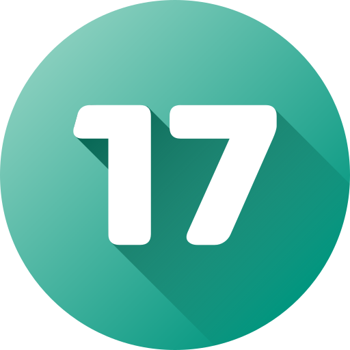 número 17 grátis ícone número 17 grátis ícone