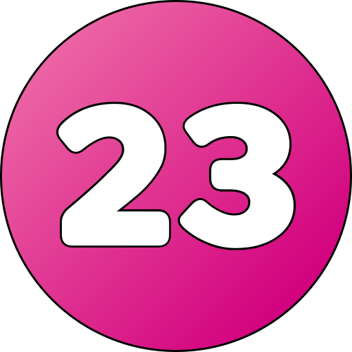 número 23 icono gratis