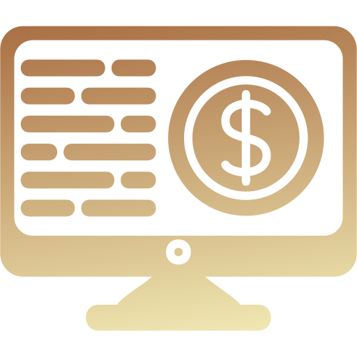 pago en línea icono gratis