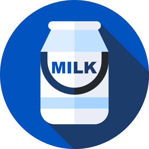 Milk Flat Circular Flat icon