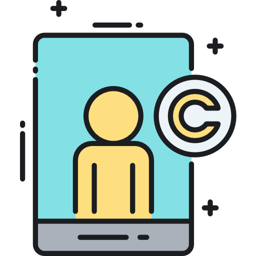 derechos de autor icono gratis