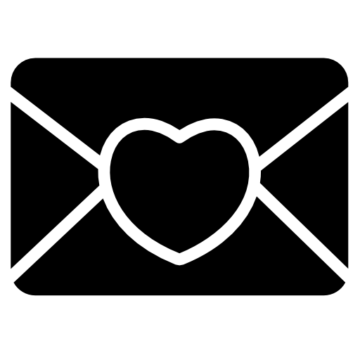 carta de amor icono gratis