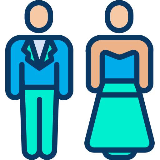 recién casados icono gratis