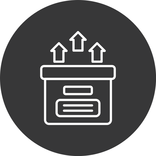 caja de almacenaje icono gratis