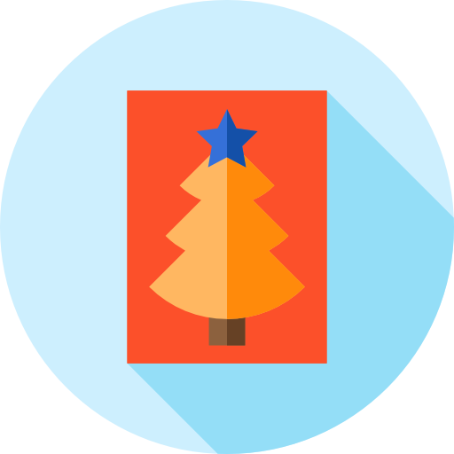 Christmas card Flat Circular Flat icon