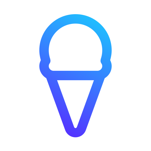 Ice Cream Cone Generic Gradient Outline Icon