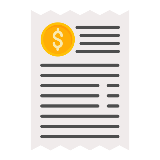 Receipt free icon Receipt free icon
