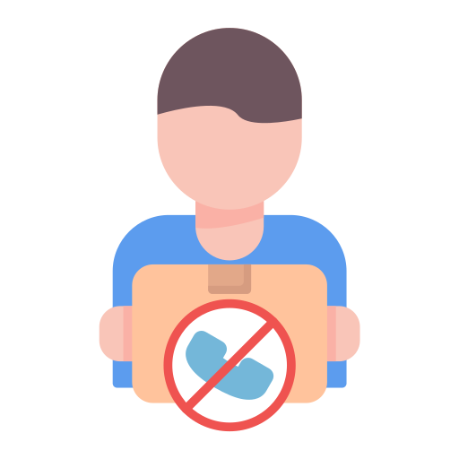 sin contacto icono gratis