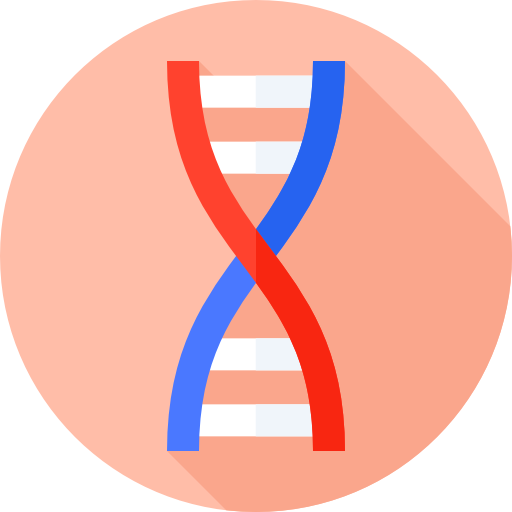 Dna Flat Circular Flat icon