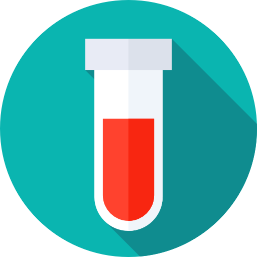 Test tube Flat Circular Flat icon