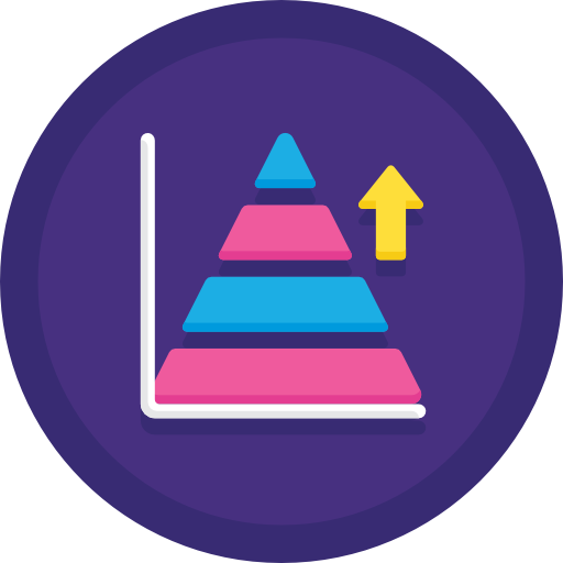 Pyramid chart free icon Pyramid chart free icon