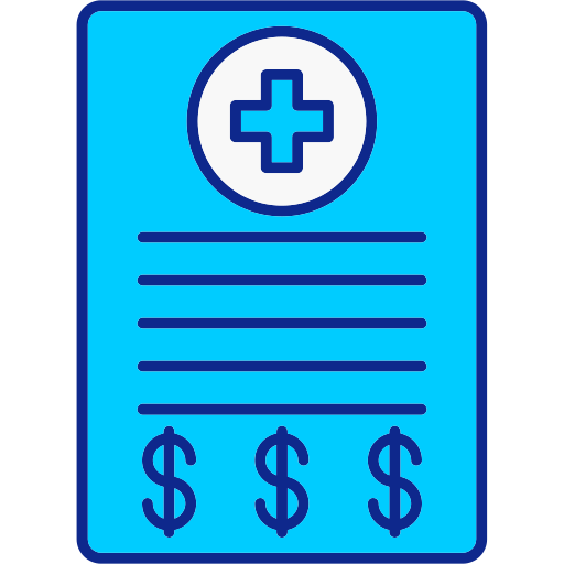 Medical bill free icon