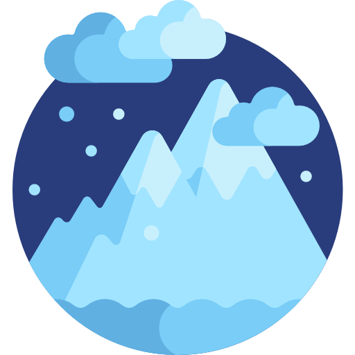 Mountain Detailed Flat Circular Flat icon