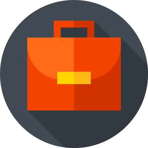 Suitcase Flat Circular Flat icon