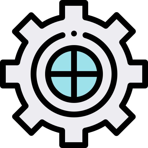 Gear Detailed Rounded Lineal color icon