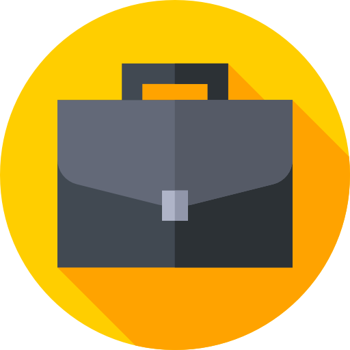 Suitcase Flat Circular Flat icon