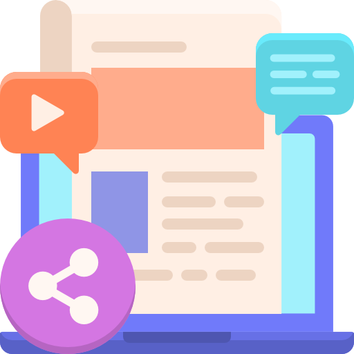 medios de comunicación social icono gratis