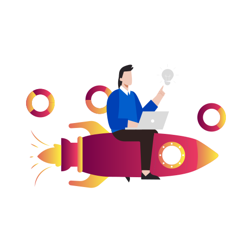 cohete empresarial icono gratis