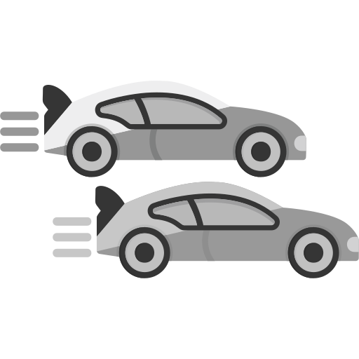 carrera de coches icono gratis